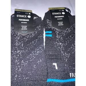 Stance Unisex Black Mid Cushion Performance Infiknit Socks 2 Pairs Medium NWT